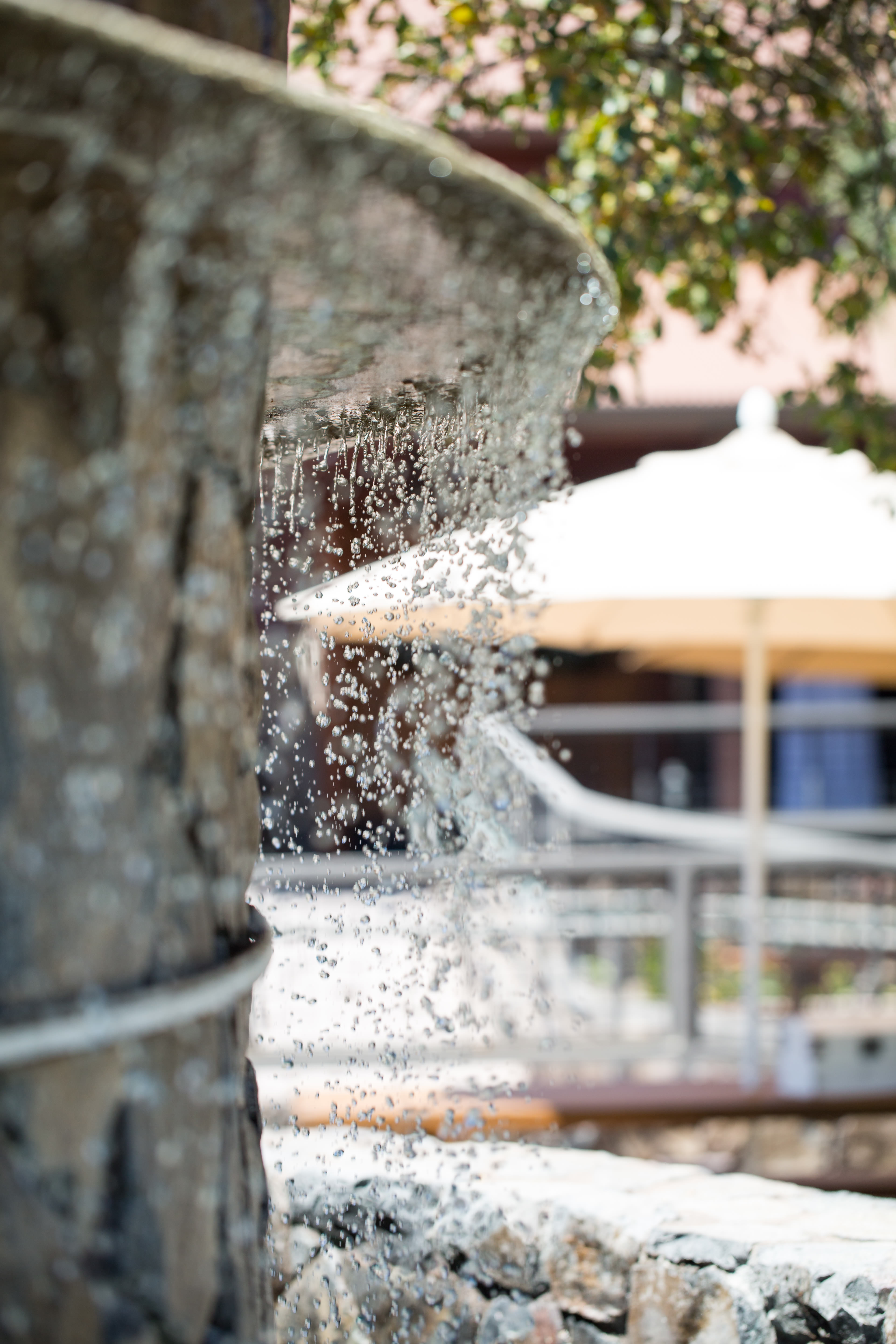 Water feature on the grounds of Cache Creek Vineyards & Winery