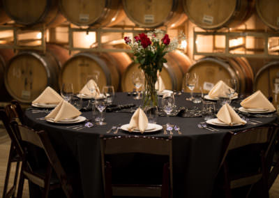 Cache Creek Vineyards and Winery events space in the barrel cellar