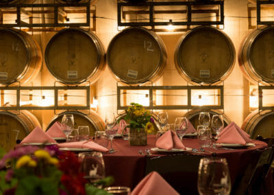 Cache Creek Vineyards and Winery events space in the barrel cellar