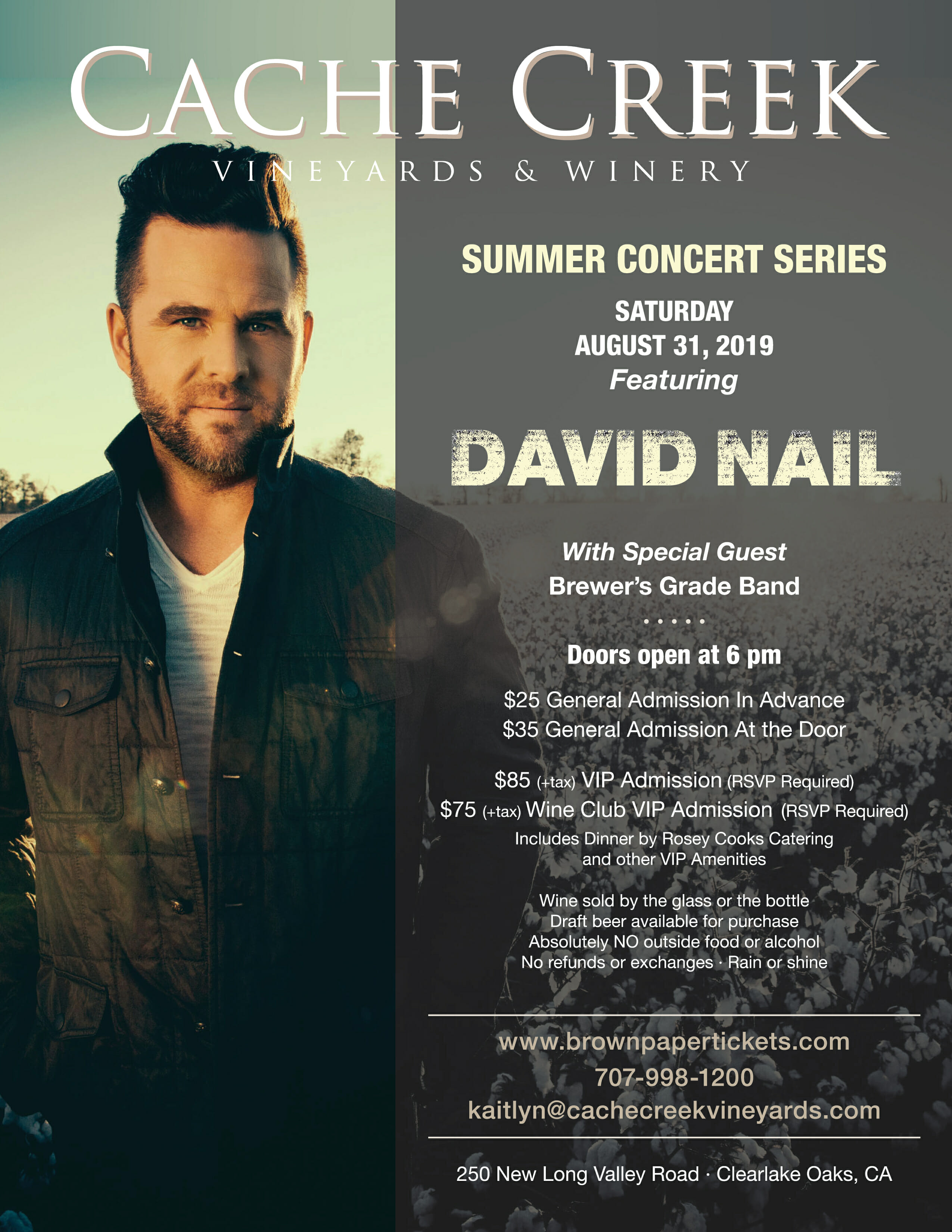 David Nail concert poster